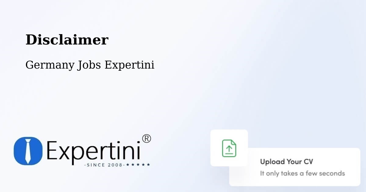 Disclaimer – Todesfelde - Germany Jobs Expertini